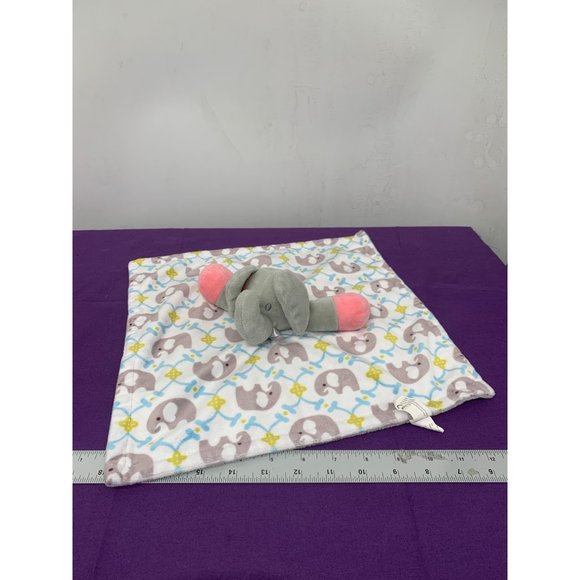 Zooawa Elephant Pink Arms & Ears Embroidered Face Security Blanket Lovey Minikie - Picture 4 of 9